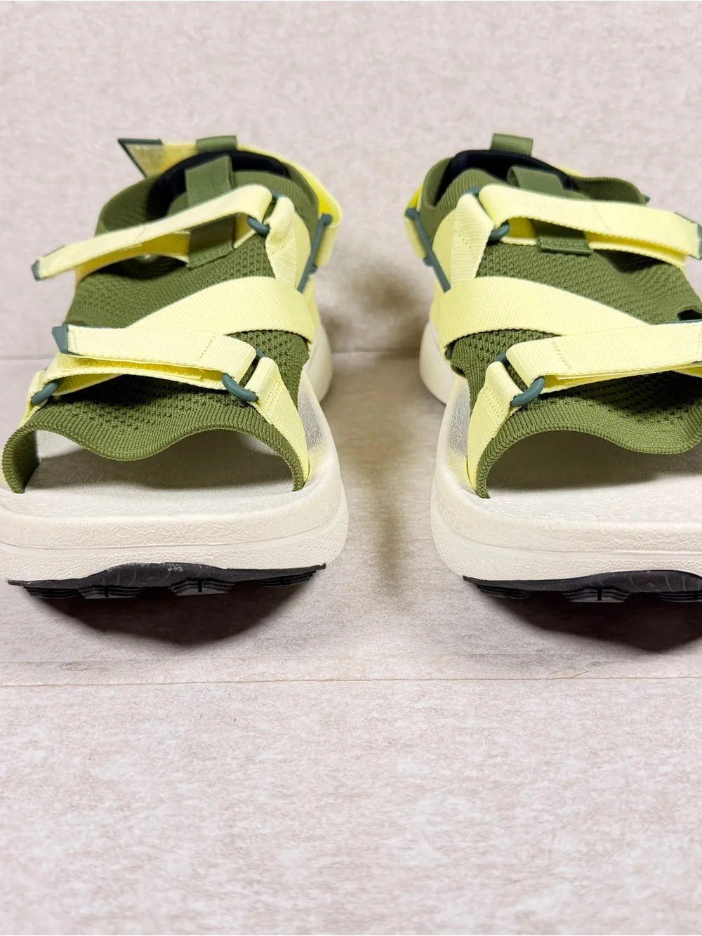 Teva Olive Green and Light Yellow Strap Sport Sandals